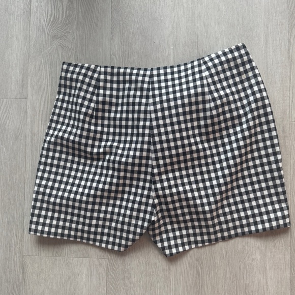 Zara Black and White Checkered Women's Skort - Picture 2 of 2